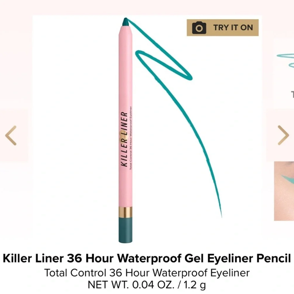 Too Faced Killer Liner 36 Hour Waterproof Gel Eyeliner Pencil - Turquoise